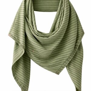 lululemon athletica Olive Green Black  Striped Scarf